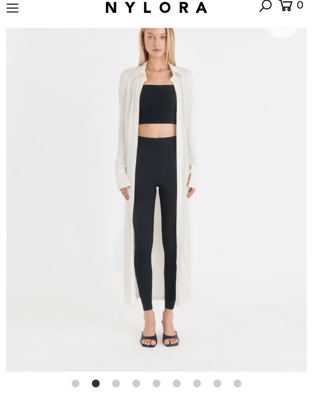 NYLORA White Duster/Long shirt dress